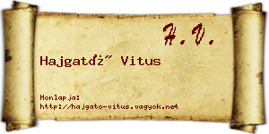 Hajgató Vitus névjegykártya